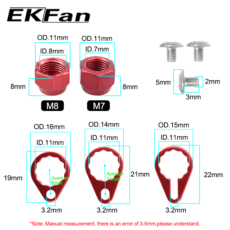 EKFan M7 M8 Dadi in lega Guarn - Reel Drag Knob recensione e prezzo